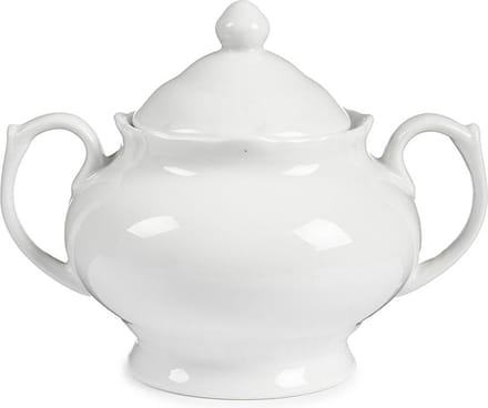 Vessia Suikerpot met deksel - wit - 450 ml - porselein - 14,5 x 11 x 11 cm