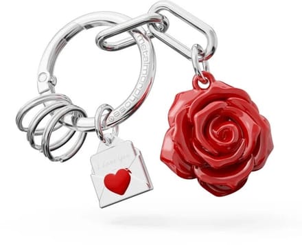 Metalmorphose - sleutelhanger - Roos met liefdes envelop
