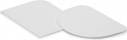 deegschraper set 12 x 9 cm wit 2-delig