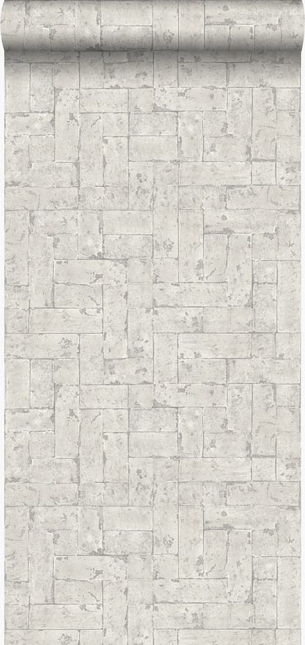 Origin Wallcoverings behang bakstenen donker beige - 53 cm x 10.05 m - 347569
