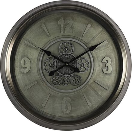 Countryfield Klok Lotte metaal L63B8,5H63CM zilver