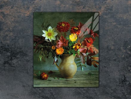 TMK ArtDeko - Snijplank - 45x52 cm - Kwiaty - Glas