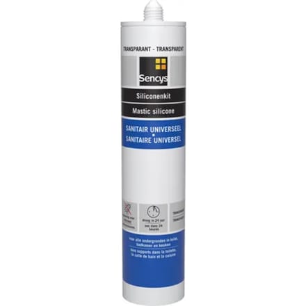 Sencys Siliconenkit Sanitair Transparant 310ml