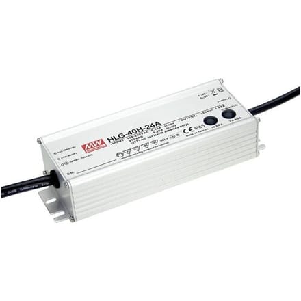 MEAN WELL HLG-40H-24A LED-driver, LED-transformator Constante spanning, Constante stroomsterkte 40 W 1.67 A 24 V/DC PFC-schakeling,...