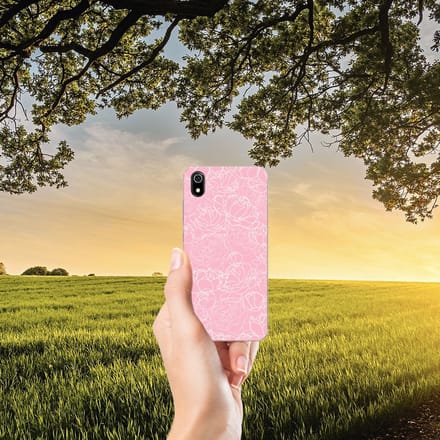 Xiaomi Redmi 7A TPU Case White Flowers