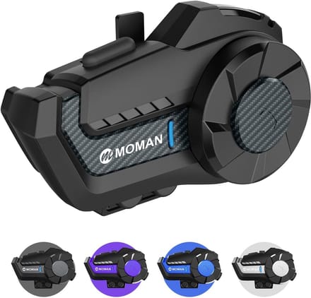 Motorfiets Intercom - Communicatie Systeem - Veilig Communiceren - AI Spraakassistent - 1000 Meter Bereik - Zwart