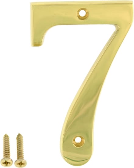 Huisnummer - Adrescijfer - Huis Decoratie - Spiegelend Oppervlak - 4 Inch - Messing