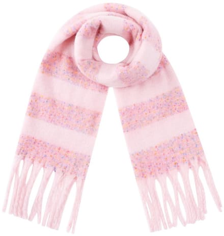 Sjaal horizontale strepen | Roze | Yehwang