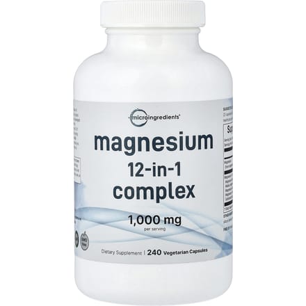 Micro Ingredients, Magnesium 12-in-1 Complex, Plantaardige Capsules 240 Tabletten (500 mg per capsule)