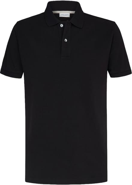 Profuomo Piqué Poloshirt Zwart - Maat M - Heren