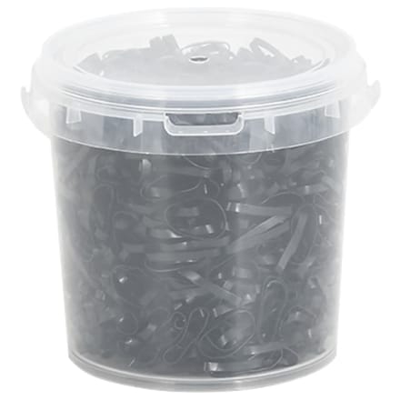 vidaXL - Haarelastiekjes - paard - 1500 - st - silicone - zwart