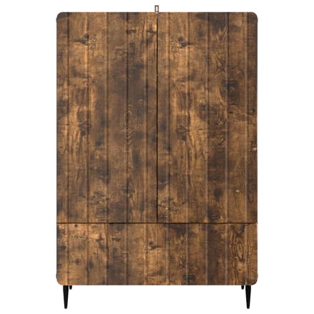 vidaXL - Dressoir - Gerookt - eiken - 66 - x - 34,5 - x - 97 - cm - Bewerkt - hout