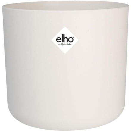 Elho B.for Soft Rond 30 - Bloempot voor Binnen - 100% Gerecycled Plastic - Ø 29.5 x H 27.6 cm - Wit