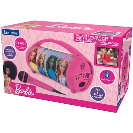Lexibook Barbie Bluetooth Light Speaker met Microfoon - Karaoke en lichtshow