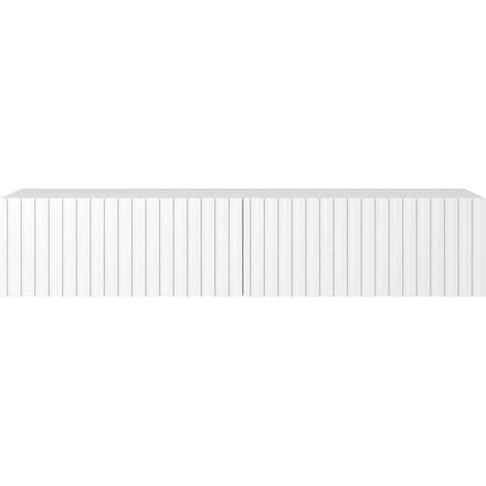 Selsey Telire - RTV kast 138,6 cm - Wit met lamellenfront