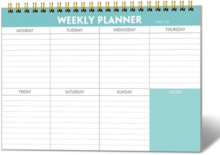 Ongedateerde Weekplanner Notitieblok met To-Do Lijst & Habit Tracker | 52 Vellen | A5 Formaat
