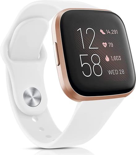 Wit Bandje geschikt voor Fitbit Versa 2 / Versa 1 / Versa Lite - Siliconen Horlogebandje