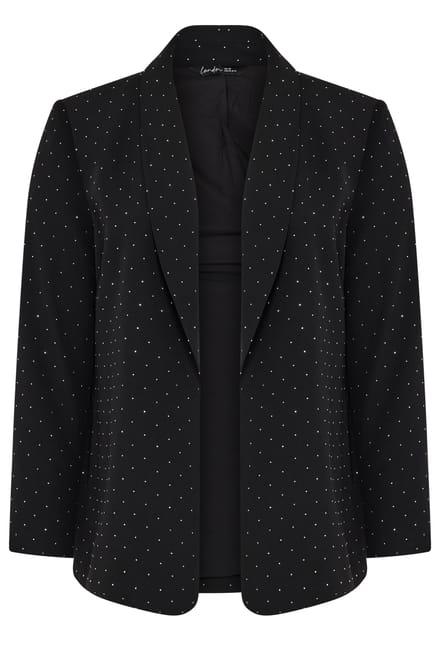 Yours London Zwarte Blazer Met Studs Size 58-60