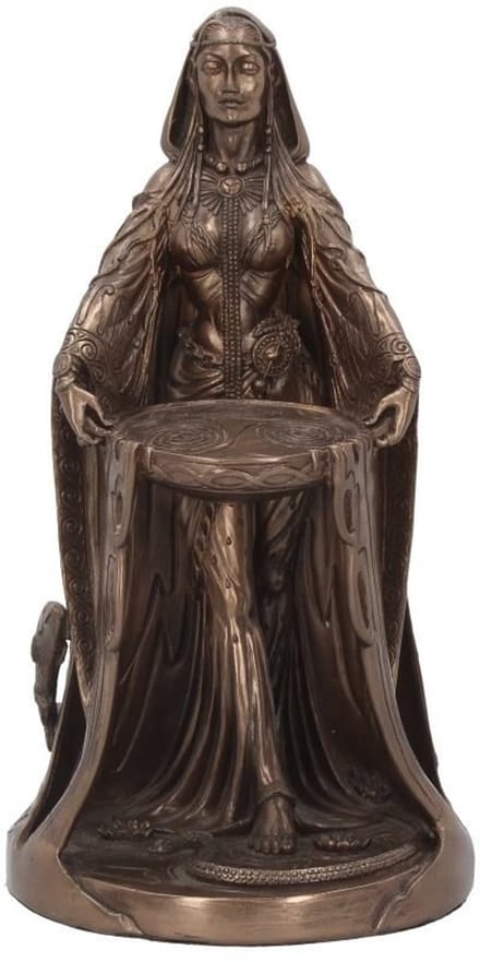 Nemesis Now Beeld/figuur Celtic Danu Goddess Bronskleurig - (hxbxd): ca. 22,5cm x 12,5cm x 12,5cm