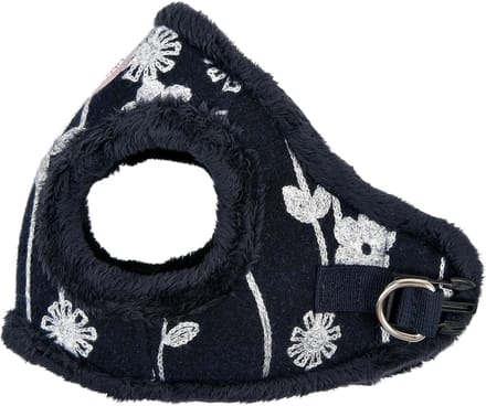 Hondenharnas Vest Navy Blauw Bloemenprint Verstelbaar