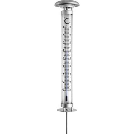 TFA Tuin Thermometer - solar verlichting - 109 cm - buiten thermometer - RVS