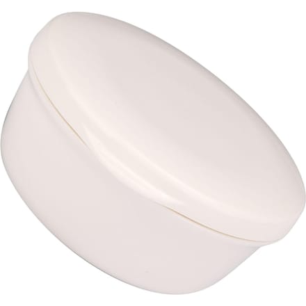 Compacte Ronde Vorm Zeepdoos Case Schaal Container Houder met Afdruipbak Deksel voor Reizen wit