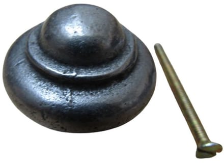 Cast Iron Stepped Cabinet Knob Antique Iron 40mm