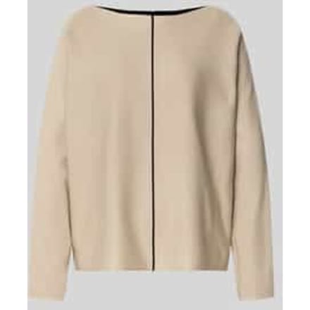 Comfort fit gebreide pullover met een anderskleurige achterkant