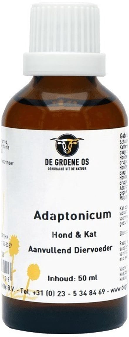 Adaptonicum Supplement De Groene Os - Ashwaganda Tinctuur 50ml - Stress Ondersteuning Honden Katten