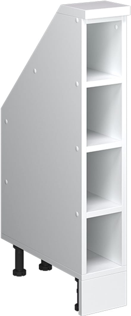 Vicco Rion Kast voor schuine wand – 15 x 81.6 cm met 4 compartimenten Wit