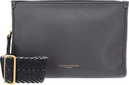 GIANNI CHIARINI Leren Schoudertas Anna Crossbody Bag Quartz Grijs