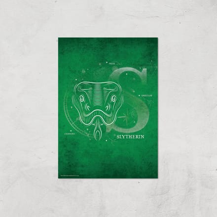 Harry Potter Slytherin Giclee Art Print - A3 - Print Only