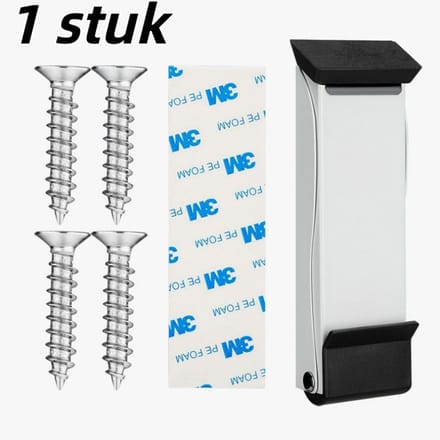 1 stuk - Deurstopper - Deurstopper zonder perforatie, antibotsingsdeurblokkering - wit
