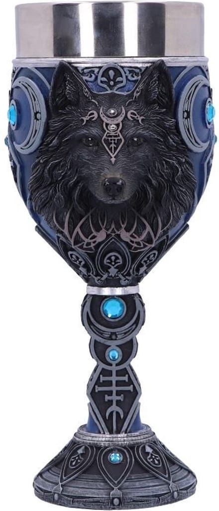 Nemesis Now - Kelk - Wolf Moon - Zwart/Multicolours - Zeer Gedetailleerd en Super Mooi!