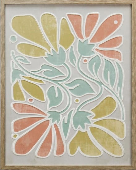 Schilderij floral met resin coating