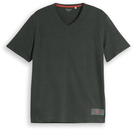 Tom Tailor - T-shirt met V-hals - Maat XL - Darkest Olive