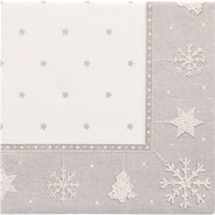 Servetten Papstar "ROYAL Collection", 20 st, 1/4 vouw, 400 x 400 mm, zilver