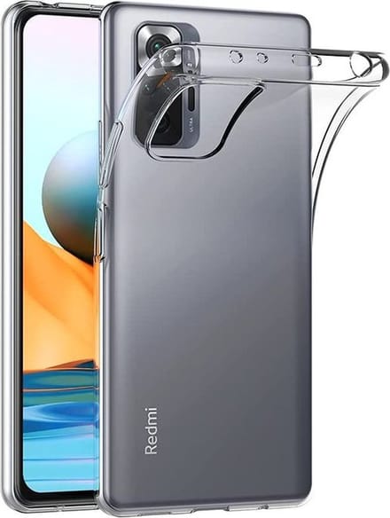 Flexibele achterkant Silicone hoesje Transparant Geschikt voor: Xiaomi Redmi Note 10 Pro