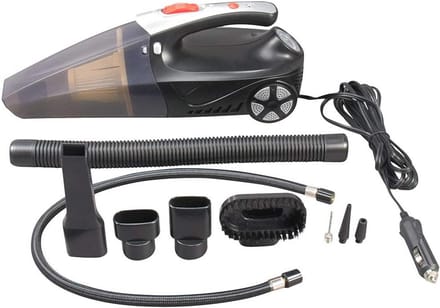 2-in-1 Auto Stofzuiger met Compressor en Zaklamp - Efficiënte Voertuig Reiniging