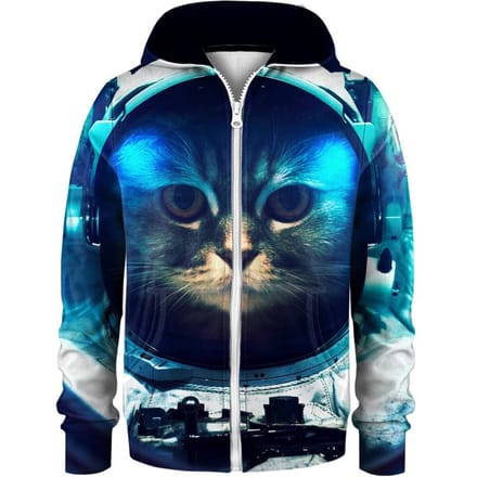"Space Cat" Zip Hoodie