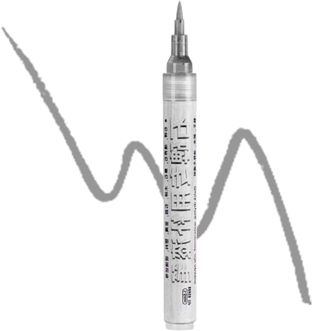 Steen Verf Marker - Restauratie Stift - Inscripties Herstellen - Waterbestendige Formule - 16 cm - Zilver