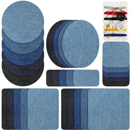 Opstrijkbare reparatiepatches voor jeans 30 stuks