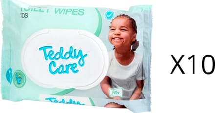 Teddy Care toiletdoekjes 60 stuks X10