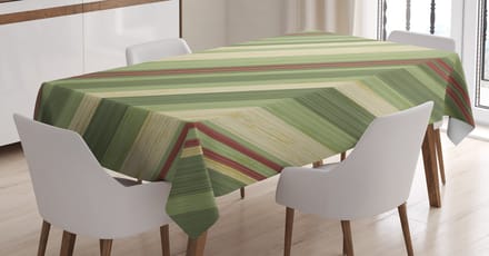 ABAKUHAUS Tafelkleed Jaargang – Diagonale Strepen – 140x200 cm, Crème