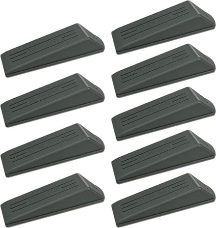 Grijze Deurstopper - Deurwig Set - Deuren Open Houden - Antislip Rubber - 9 Stuks - Grijs