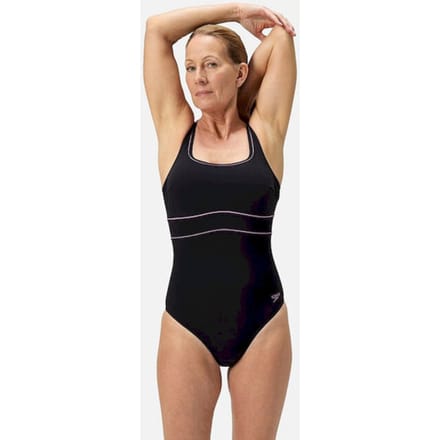 Speedo eco new contour eclipse 1p bla/pin wedstrijd badpak dames -