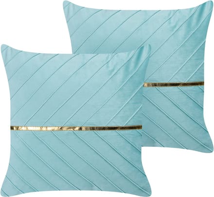 CONEFLOWER - Sierkussen set van 2 - Blauw - 45 x 45 cm - Polyester