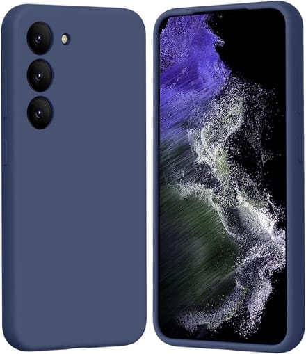 Shockproof Backcover - Liquid Silicone Soft Hoesje - Geschikt voor: Samsung Galaxy A15 - Navy Blauw