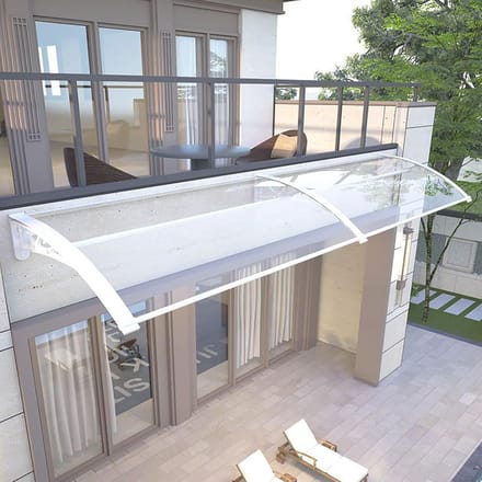 Deurluifel Polycarbonaat - Regenopvang Deksel - Bescherming Buiten - Stabiele Constructie - 60x120cm