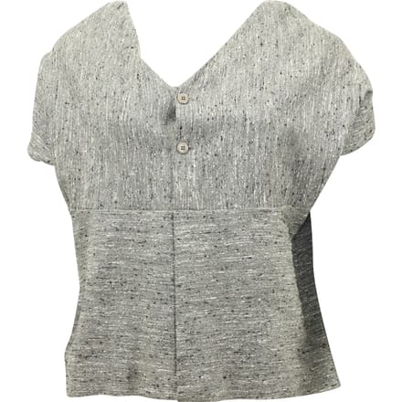 Chloe korte cape top in grijze wol